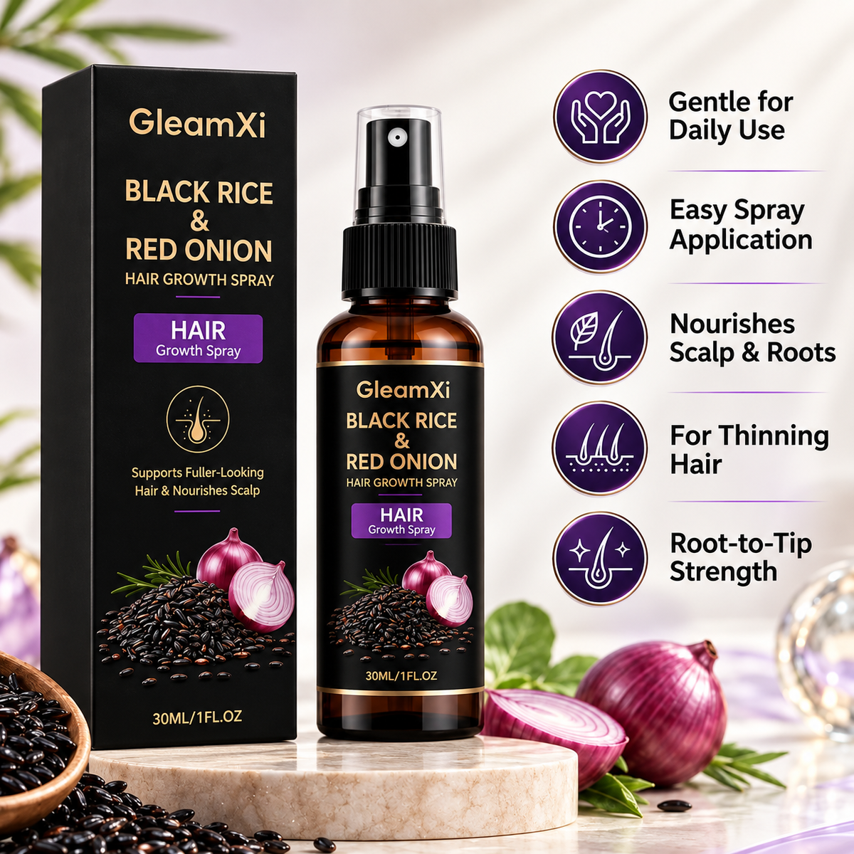 Alcuras® BlackRice HairAge Renewal Serum