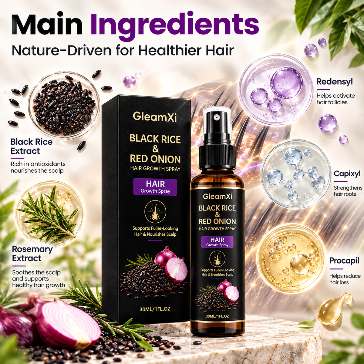Alcuras® BlackRice HairAge Renewal Serum