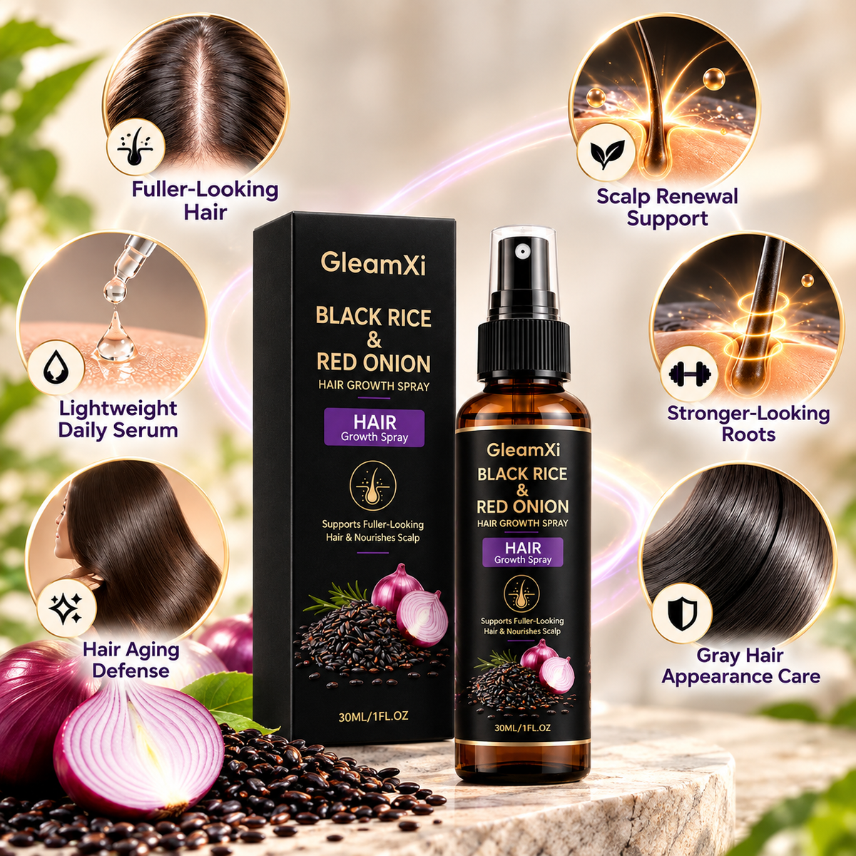 Alcuras® BlackRice HairAge Renewal Serum